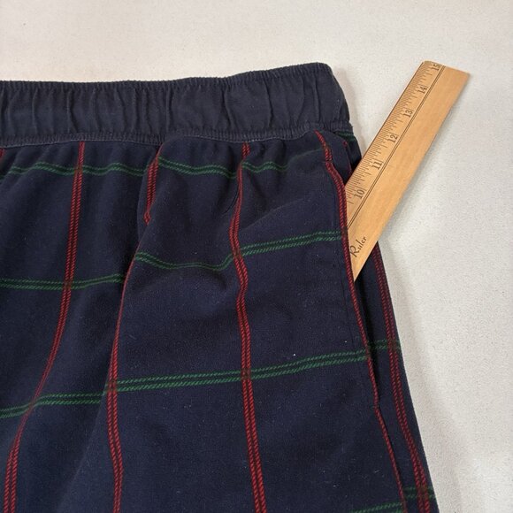 Nautica Flannel Pajama Pants Mens XL Navy Blue Red Green Plaid Pockets Lounge - Picture 5 of 10